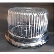 Black base Round Cake Size Clamshell w/ lid - small (6"x4")- 5pcs/10pcs/25pcs