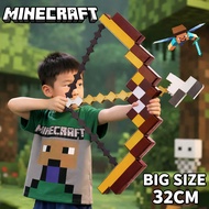 [WONDER-X] Large 32x32CM Minecraft Style Pixel Bow & Arrow EVA Foam Toy Safe Shootable Kids Toy Gift