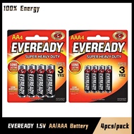 20~48pcs EVEREADY 1.5V Heavy Duty Long Lasting  AA / AAA Battery 4pcs/pack