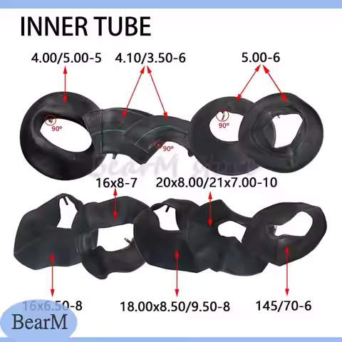 5/6/7/8 inch tube 4.00/5.00-5 4.10/3.50-6 140/70-6 inner tube ATV tyre 16x6.50-8 tire Front inch whe
