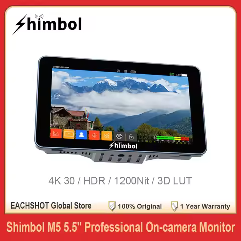 SHIMBOL M5 5.5" Professional On-camera Monitor 3D LUT Touch Screen 4K Monitor 1200nit HDMI for DSLR 
