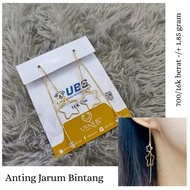 anting panjang model bintang elegant emas asli