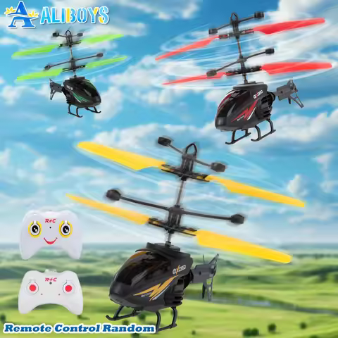RC Helicopter 2CH Induction Remote Control Floating Airplane Gesture Control Aircraft Suspension Qua