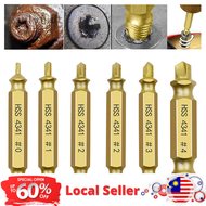 6pcs Damaged Screw Extractor Drill Bit Extractor Drill Set Broken Bolt Remover Damage Screw Remover 