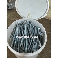 (10 Pcs) Tapping Screws / White Screws F+AB 10x3inc (7cm)
