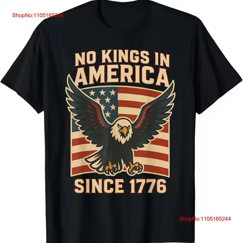 No Kings in America Since 1776 Patriotic USA 4th of July T Shirt vintage Washed designer clothes Bre