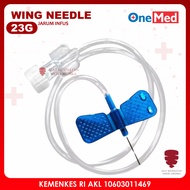 Needle Wing 23G Onemed Jarum Infus Infusion Set Kupu 23 G Sterile