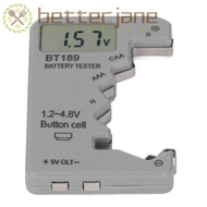 BETTER-JANE Digital Battery Checker, ABS Housing Small Size Digital Battery Tester, Digital Display 