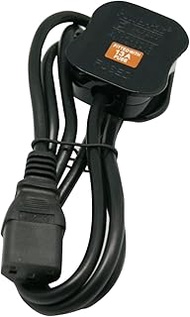 PowerPac KC AC Power Cord with 3-Pin Plug, 1.2m, Black