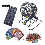 Deluxe Bingo Game Set with 6 Inch Bingo Cage, Bingo Master Board,75 Colored Balls , 50 Bingo Cards, 