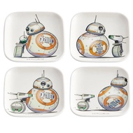 Melamine Plate Set BB-8 & D-O-Star Wars [Star MPSQ1-Q Mini Plates 4-BB-8 D-O]