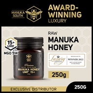 Manuka South Manuka Honey UMF15+ MGO514 (250g) Authentic NZ Best Sugar Substitute Natural Sweetener