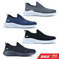 [ลิขสิทธิ์แท้] Baoji 680 Light & Knit Slip-on รองเท้าวิ่ง บาโอจิ ผู้ชาย รุ่นฮิต