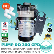ปั๊มน้ำ RO DIAPHAGM BOOST PUMP RO 300G 500G 600GPD สำหรับเครื่องกรองน้ำ รุ่น FLT  มี 3 ตัวเลือก 9WAR