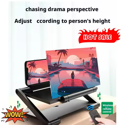 8‘’ Screen Magnifier Amplifier HD Smart Mobile Phone Movies Amplifier with remote controlStand for A
