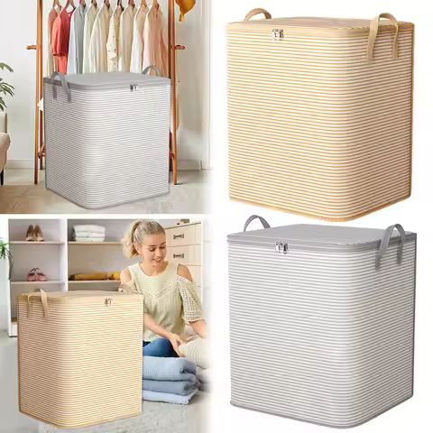 Foldable Wardrobe Clothing Moving Luggage Bag with Zipper Large Capacity Bedroom Dormitory Mobile Bo