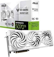 ASUS TUF Gaming GeForce RTX 5070 Ti 16GB GDDR7 White OC Edition Graphics Card (NVIDIA DLSS 4, 2.5-Sl