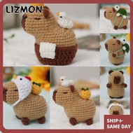 LIZMON Capybara DIY Crochet Kit, Handmade with Crochet Hooks Crochet Stuffed Animal Kit, Cute Beginn