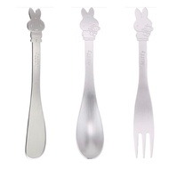 【Direct from Japan】Dick Bruna Miffy stainless steel butter knife, spoon and fork.