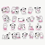 40pcs Dog and Rabbit Stickers Creative Cartoon Cute DIY Collage Decorative Stickers.Suitable for Photo Albums Diaries Cups Laptops Mobile Phones Scrapbooks