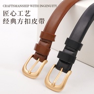 【Ready stock】皮带女士配牛仔裤腰带简约女式腰带时尚百搭黑色装饰女款Belt Women  Jeans Belt Jan Hpp3xJRWHs1020