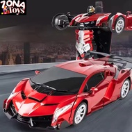 Large Transformation Robot Car 35CM Remote Control Robot Car 2In1 Transformers Car Toy 2.4GHZ RC