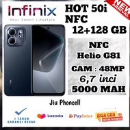 Hp infinix Hot 50i NFC 12+128 GB helio G81 (imei terdaftar) (pengganti 40i ) GARANSI RESMI 1 TAHUN