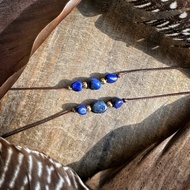 {Inspiration And Practice} Top Afghanistan Lapis Lazuli Waterproof Wax Rope Necklace Gazer Lazurite 