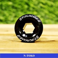 Tutup Baut Crank Alloy Sepeda HT2 M18 Strummer Hitam