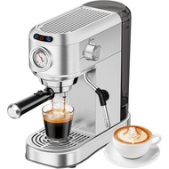 Espresso Machine 20 Bar, Compact Espresso Maker, Stainless Steel Expresso Coffee Machines with Steam