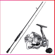 Sougayilangคันเบ็ดพร้อมรอกเบ็ดตกปลาคบ1ชุด คันเบ็ดคาร์บอนไฟเบอร์ 2 ส่วน 6-12lb และอัตราส่วน 1000-4000