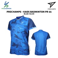 Prochamps Full Print FP PR 44 Blue Badminton Jersey Olive
