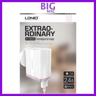 Original LDNIO AI302Q QC3.0 Intellegnt Fast Charger UK Type 3 Pin Charger