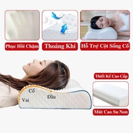 Premium Ergonomic Pillow Protects the Cervical Vertebrae Soft and Breathable Rubber. Ergonomic Latex