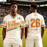 2026 Ivory Coast Abidjan Match Retro Football Jersey Mens Casual V Neck Soccer Jersey Vintage 26 Pri
