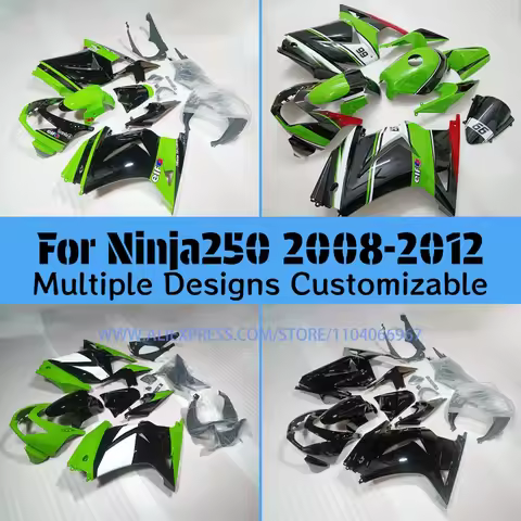 250 Plastic Kawasaki Ninja Body Ninja250 2008-2012 Fairings Motor for Kawasaki Ninja 250 08-11 Motor