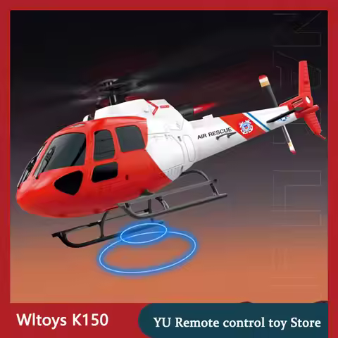 New Wltoys K150 Rc Helicopter Brushless Model Rc Airplane As350 4ch Simulation 3 Paddles No Aileron 