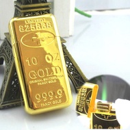 Gold Bar Gold Brick Gold Nugget Soft Straight Flame Lighter