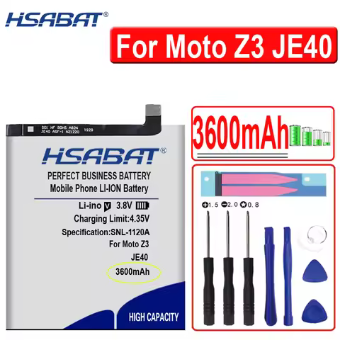 HSABAT 3600mAh JE40 Battery for Motorola Moto Z3 G7, One, P30 Play, XT1941-2, XT1941-3, XT1941-5, XT