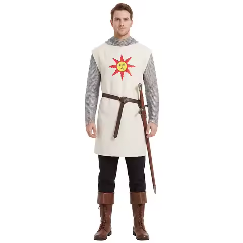 Dark Souls Solaire of Astora Cosplay Costume - Medieval Sun Warrior Armor for Halloween Party & RPG 