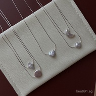 Necklace Xiaohongshu Pearl Korean Style Simple S925Korean Style Baroque Irregular Pure Silver Hot-Se