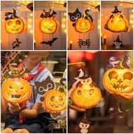 JOSALEM Halloween Pumpkin Lantern, With Handle Handmade Halloween Lantern DIY, Party Prop Luminous G