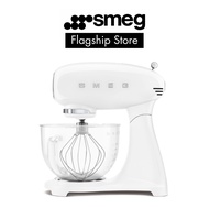 SMEG Full Colour Stand Mixer in White, 50's Retro Style Aesthetic with 2 Years Warranty