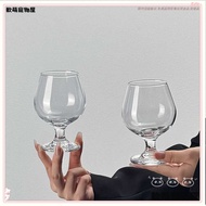 [Creative Foreign Wine Glass] Brandy Wine Glass Household Glass European Short-Footed Wine Glass Spi