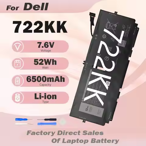 722KK Laptop Battery For DELL XPS 13 9300 9310 9380 (2020 Edition) Series P117G P117G001 P117G002 02
