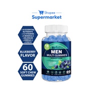 Biofinest Men MultiVitamins Gummy Supplement, 18 Minerals Vitamin A B C D E Zinc Selenium Omega 3 Co