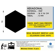 Hexagonal 16 cm - MDF 6 mm - Custom MDF board