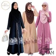 JUBAH ABAYA HITAM SULAM TAKPAYAH GOSOK PLUS SIZE nursing friendly