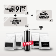 [GWP Free Grinder] HWC Supreme Blend Coffee Bean (227g x 2 packs) & HWC Classic No.9 Coffee Bean 91-