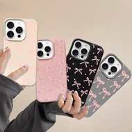 Case For Realme C53 C51 C55 C35 C63 C61 C20 C21Y C25Y C75 5 5i 6 6S 8 V13 Pink Bowknot PU Leather Co